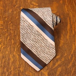 Vintage J. C. Penny Contemporary Blue Brown Tie